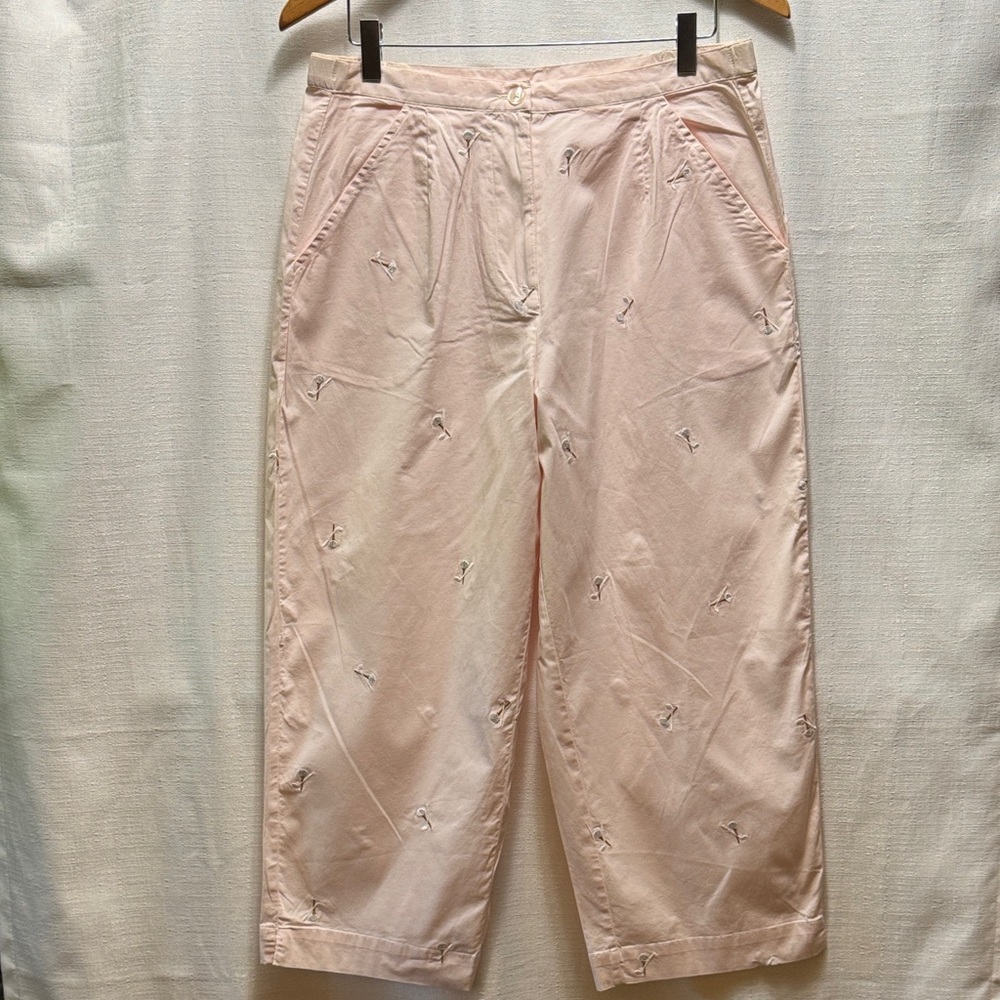 Coldwater Creek Blush Embroidered “Golf Club” Pants